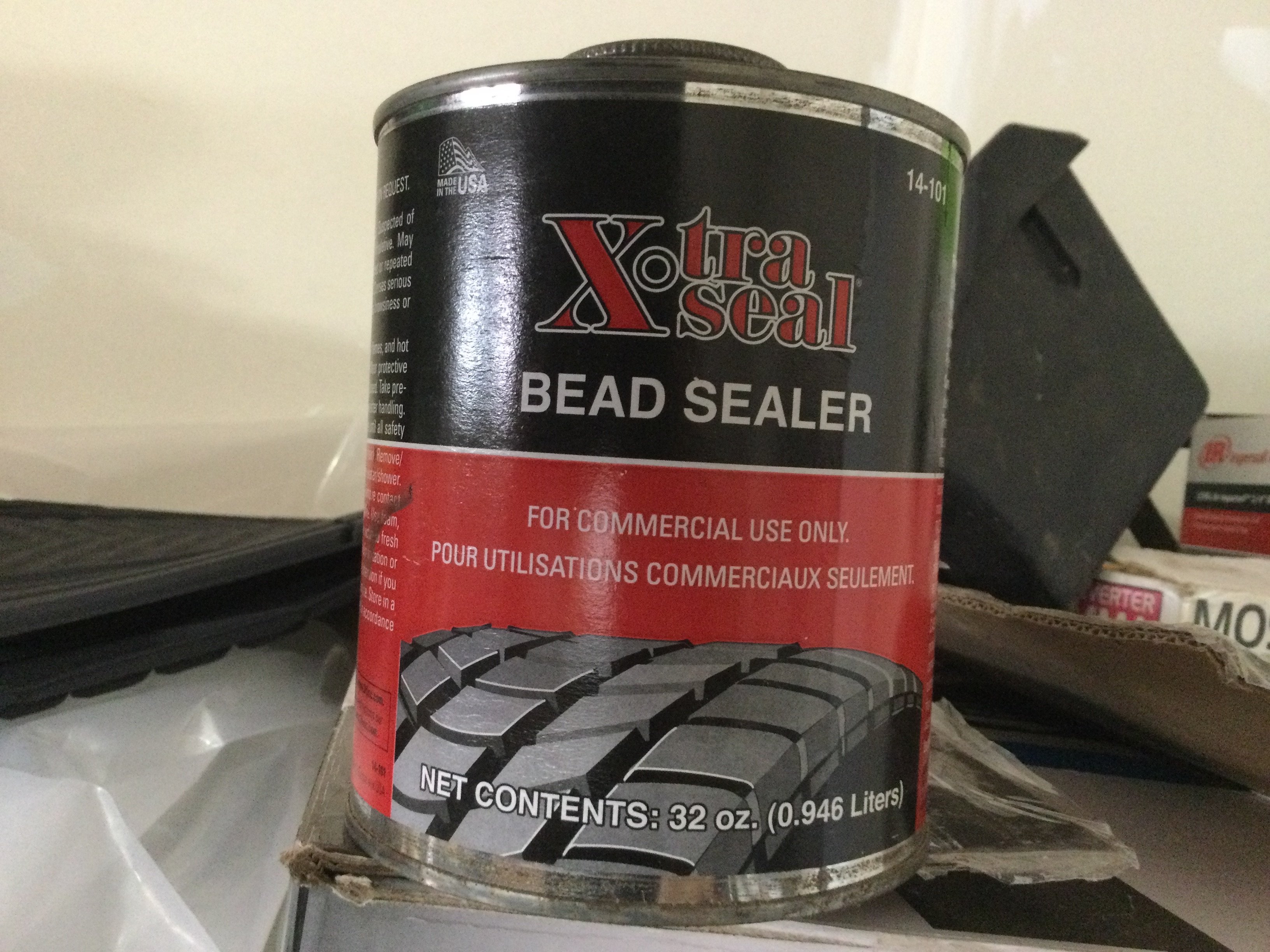 Xtra Seal Black Bead Sealer 32oz Can Tire Repair 14-101